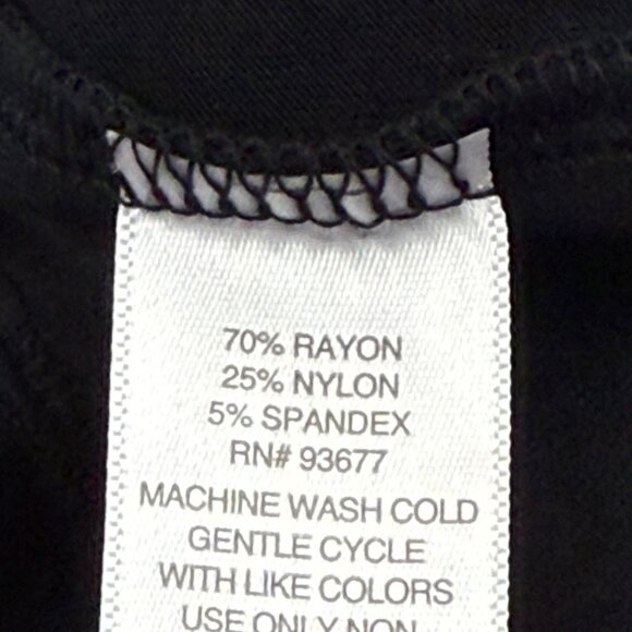 Liz Claiborne Women's Flare Leg Black Trouser 4-Way Stretch Knit Size 16 NWT - Picture 8 of 12